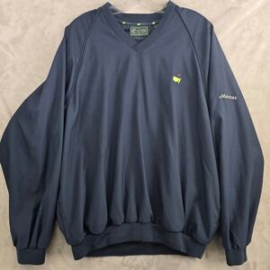 MASTERS COLLECTION Golf windbreaker Men's medium Neck Pullover Golf Jacket Navy